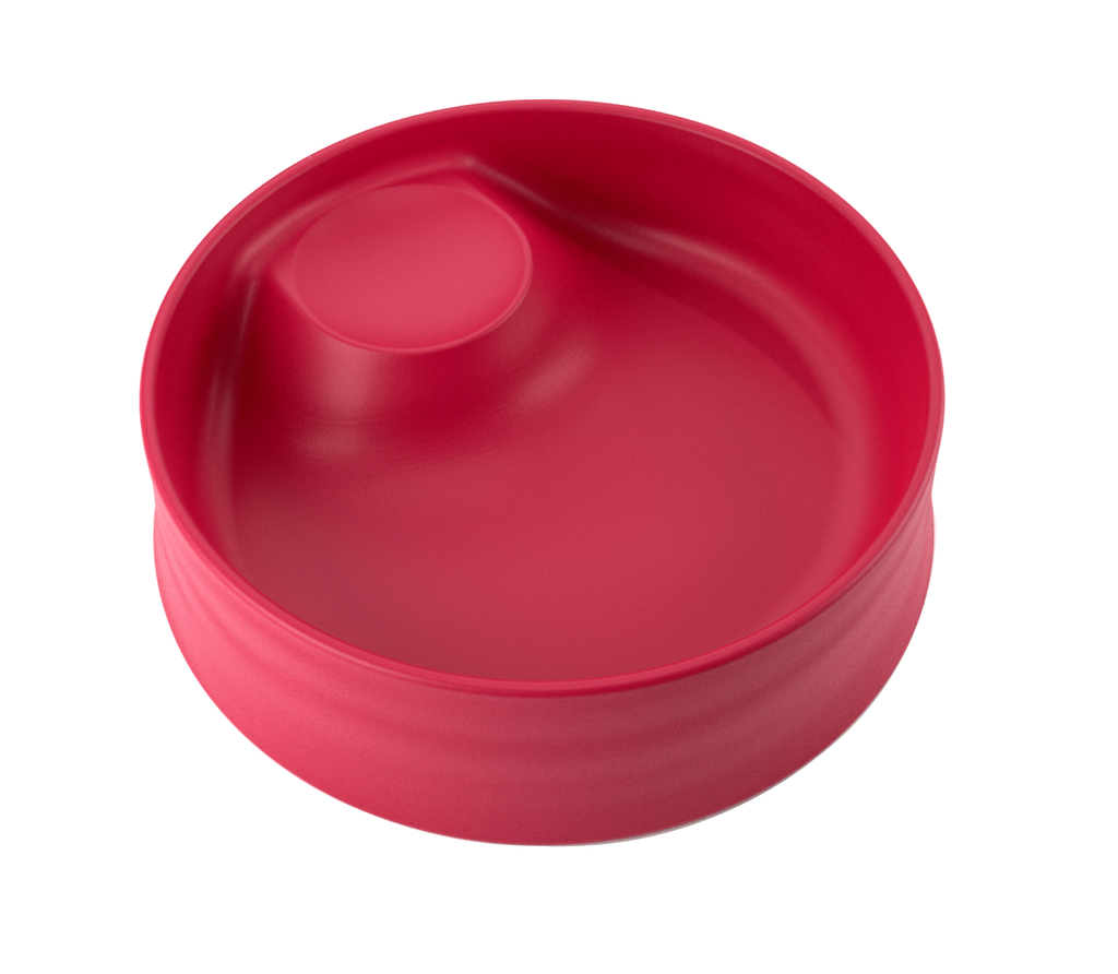 kizingo baby and toddler nudge bowl in pink for picky eating